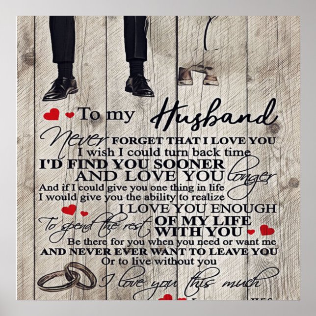 Cute Letter To Husband | Lovely Gift Poster (Framsidan)