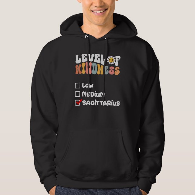 Cute Level of Kindness Sagittarius Zodiac Sign Dai Hoodie (Framsida)