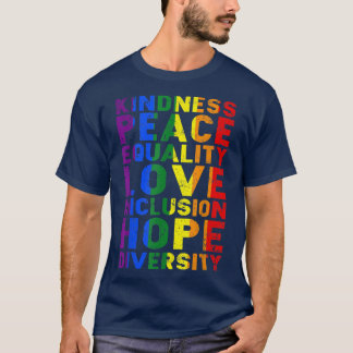 Cute Lgbt Gay Kindness Peace Kärlek Equality Human T Shirt