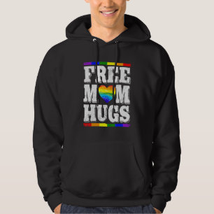 Cute Lgbt Gay pride Månadens regnbågsfria Mamma Hu Hoodie
