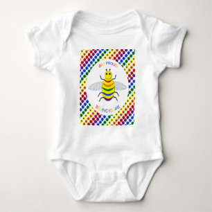 Cute LGBT Proud Rainbow Bee and Flowers T Shirt