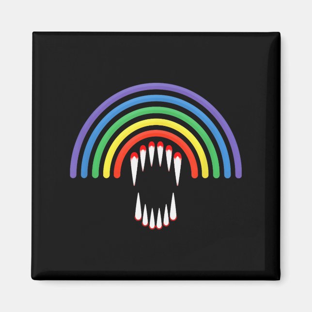 Cute Lgbtq Vamre Lgbt Halloween Ghost Rainbow Gay  Magnet (Framsidan)