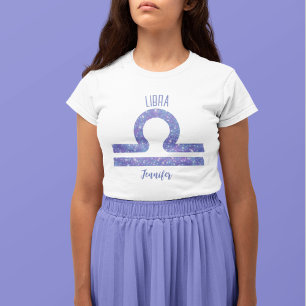 Cute Libra Astrology Signera Anpassningsbar Lila K T Shirt