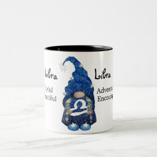 Cute Libra Gnome Zodiac-tecken Två-Tonad Mugg