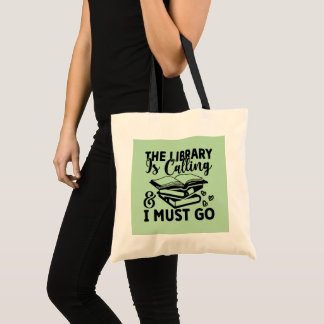 Cute library calling word art  tygkasse