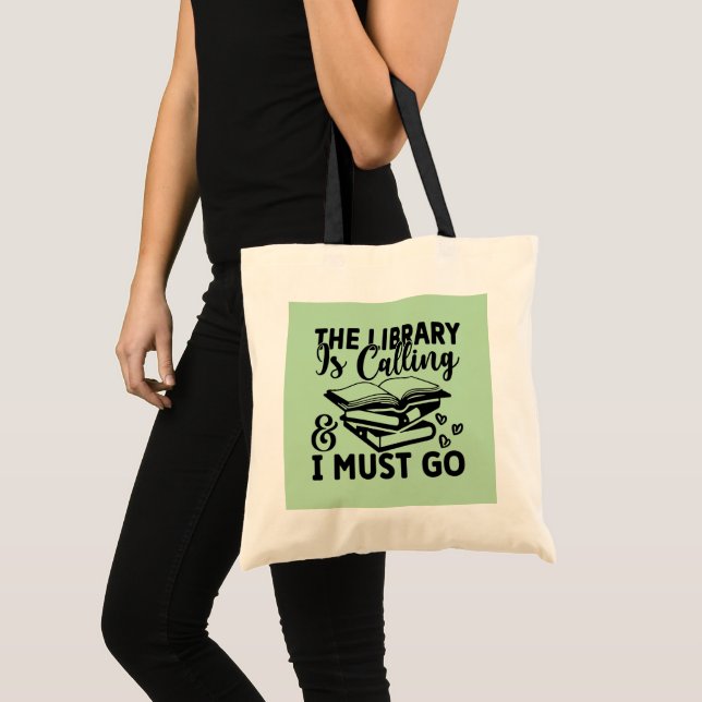 Cute library calling word art  tygkasse (Framsida (produkt))