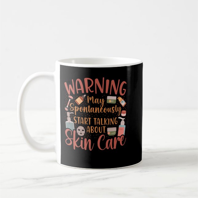 Cute Licensing Esthetician Skincare Beautician Ski Kaffemugg (Vänster)
