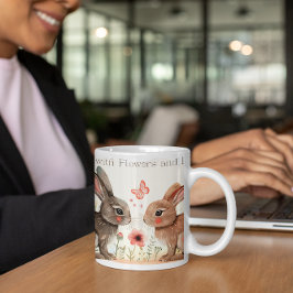 Cute Life är bättre med Bunny Rabbits Kaffemugg