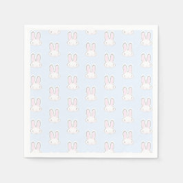 Cute Light blue bunny kanin roligt modern mönster Pappersservett