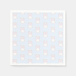 Cute Light blue bunny kanin roligt modern mönster Pappersservett