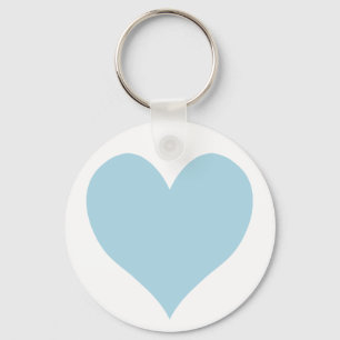Cute Light Blue Heart Nyckelring