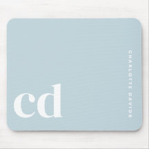 Cute Light Blue Monogram Initial