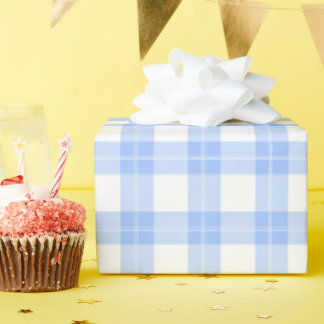 Cute Light Blue Plaid Simple Classic  Presentpapper