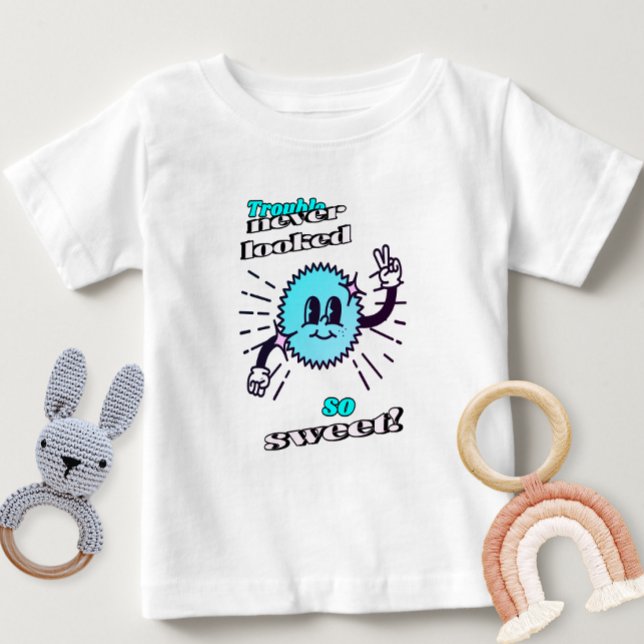 Cute Light Blue Trouble har aldrig letat så sötat T Shirt (Skapare uppladdad)