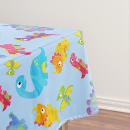 Cute Light Pastel Blue Baby Dinosaur Birthday