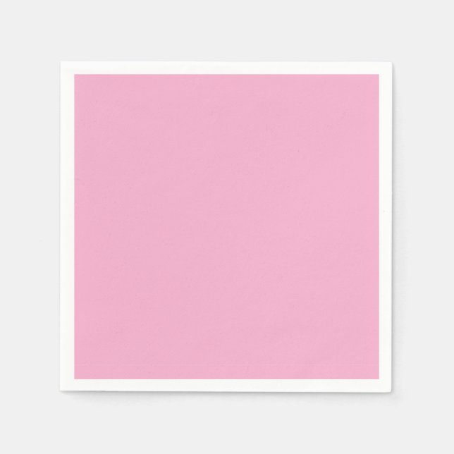 Cute Light Pink Solid Napkins Pappersservett (Framsidan)