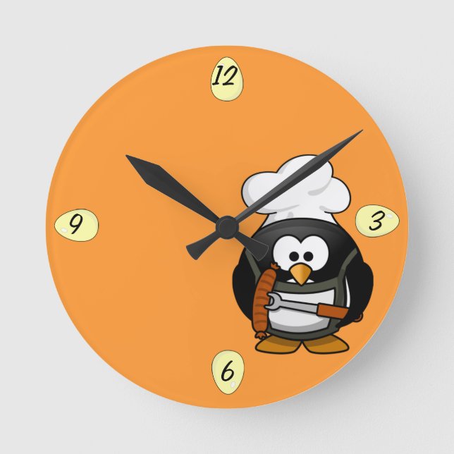 Cute lil Chef Penguin - klocka (Framsida)
