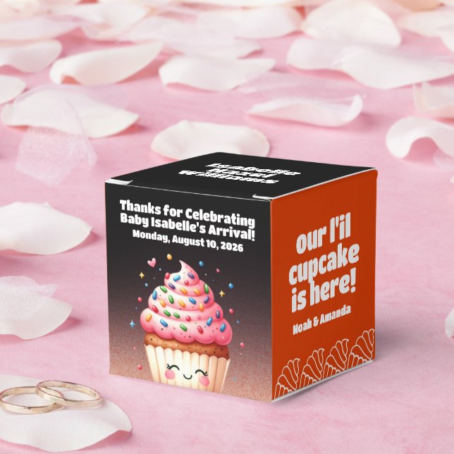 Cute L'il Cuptårta Sprinkles Baby Shower Välkommen Presentaskar (Bröllop)