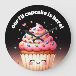 Cute L'il Cuptårta Sprinkles Nursery Stor Klocka