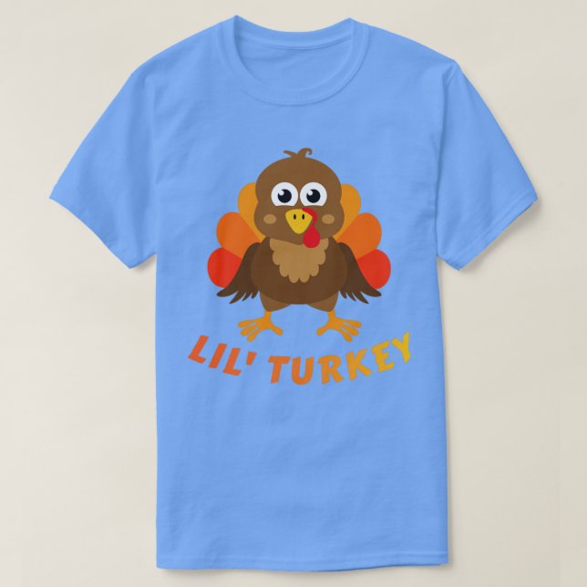 Cute lil kalkon för barn och småbarn thanksgiving t shirt (Design framsida)