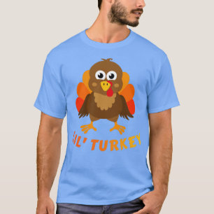 Cute lil kalkon för barn och småbarn thanksgiving t shirt