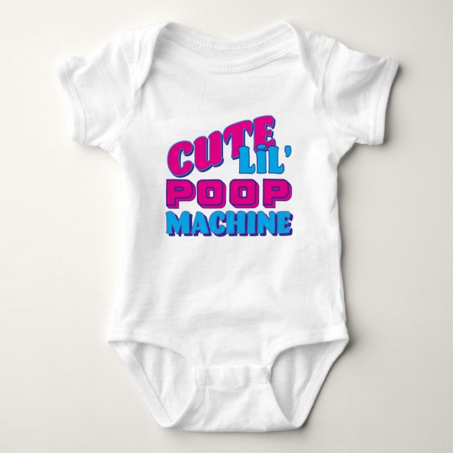 Cute Lil Poop Machine T Shirt (Framsida)