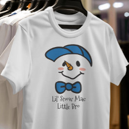 Cute Lil Snö Mac Little Brother Snögubbe Ansikte T Shirt