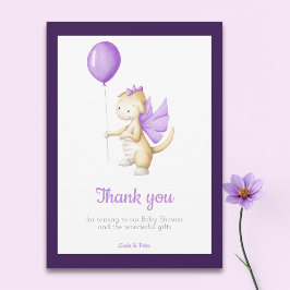 Cute Lila Baby Dragon Baby Shower Tack för ditt ko