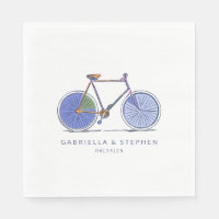 Cute Lila Bicycle Line Art Teckning Personlig