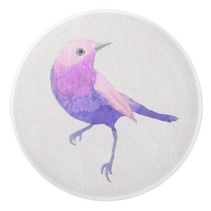 Cute Lila Bird Knopp