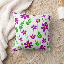 Cute Lila blommor Kudde