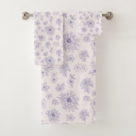 Cute lila blommor mönster