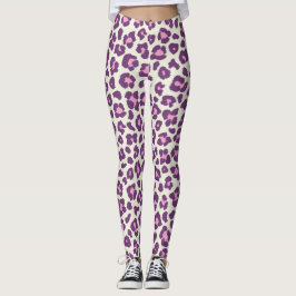 Cute Lila Bold and Beval Leopard Animal Leggings