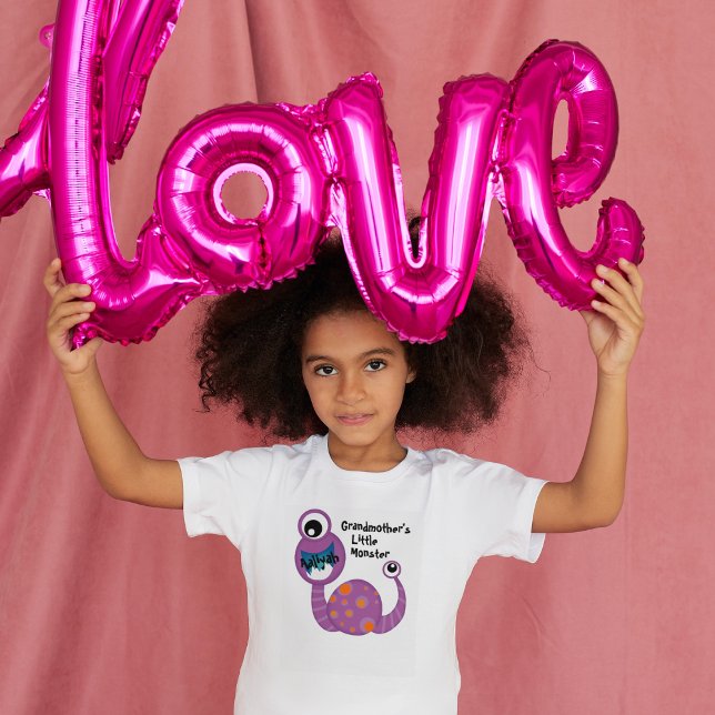 Cute Lila Cyclops Monster Funny Roligt för barn T Shirt (Skapare uppladdad)