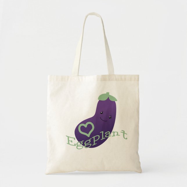 Cute Lila Eggplant Tygkasse (Framsidan)