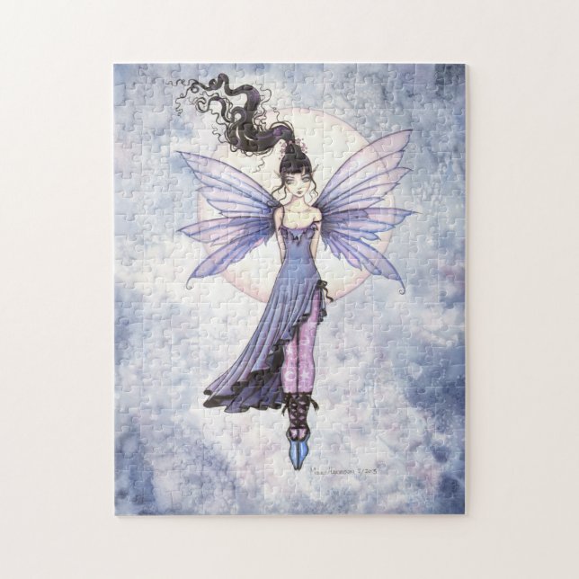 Cute Lila Fairy Fantasy Art Pussel (Vertikal)
