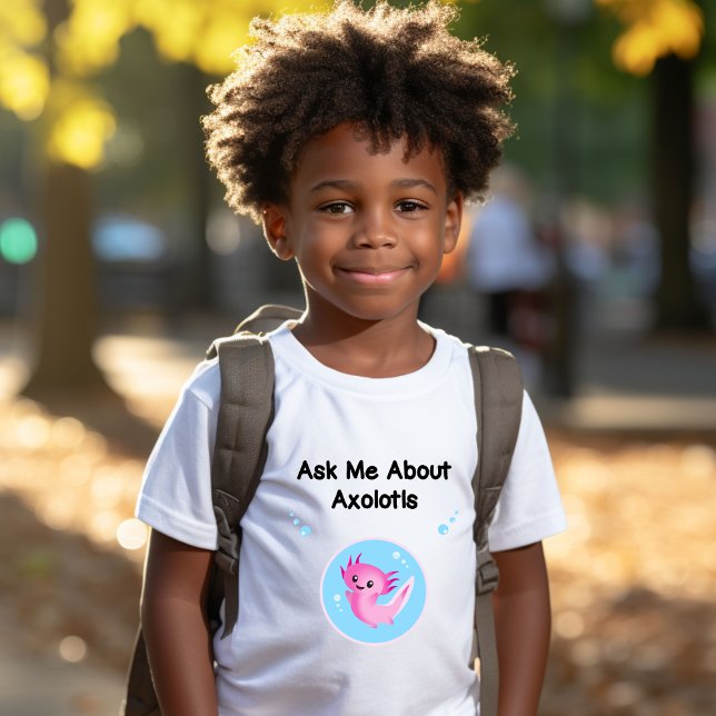 Cute Lila frågar mig om Axolotls Salamander T Shirt (Skapare uppladdad)