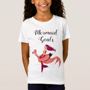 Cute Lila Girly Flamingo Sjöjungfru inspiration T Shirt