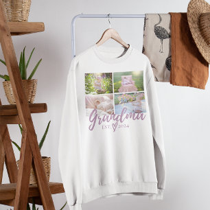 Cute Lila Grandma Photo Collage T Shirt