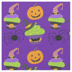 Cute Lila Halloween Tyg