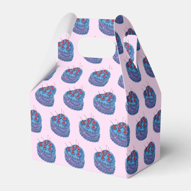 Cute Lila Heart Cake Mönster Presentaskar (Framsidan Sidan)