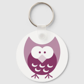 Cute Lila Hootie Keychain Nyckelring