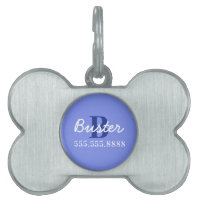 Cute Lila Hund Monogram Framed Pet-tagg