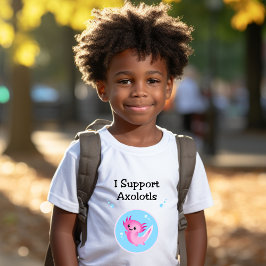 Cute Lila I stöder Axolotls Light-Färg T Shirt