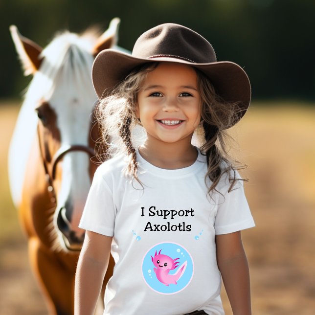 Cute Lila I stöder Axolotls Light-Färg T Shirt (Skapare uppladdad)