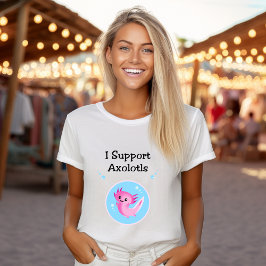 Cute Lila I stöder Axolotls Light-Färg T Shirt