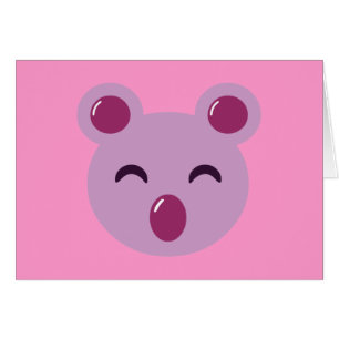 Cute Lila Koala Bear Hälsningskort