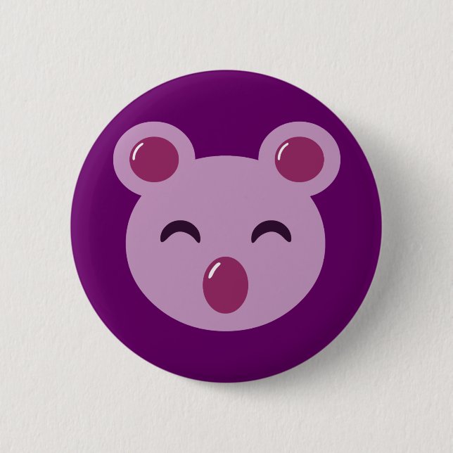 Cute Lila Koala Bear Knapp (Framsida)