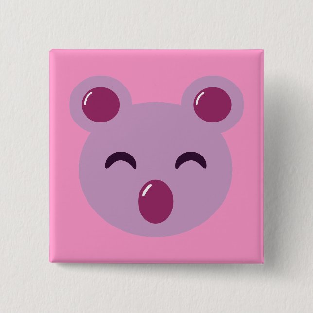 Cute Lila Koala Bear Knapp (Framsida)