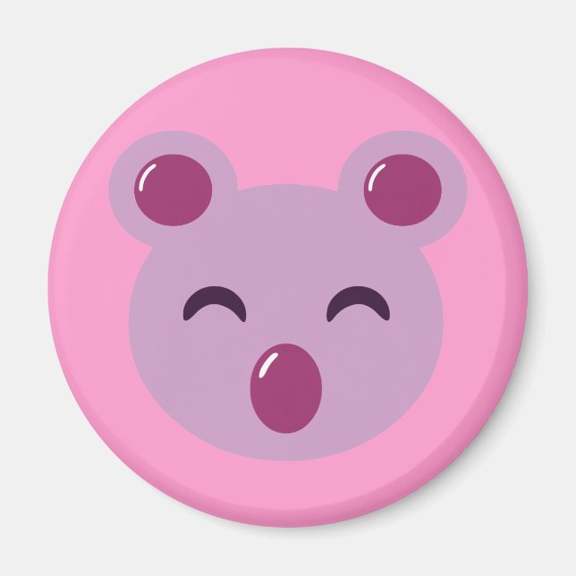Cute Lila Koala Bear Magnet (Framsidan)